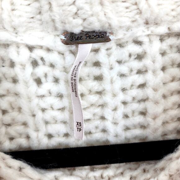 Free People x Alpine Pullover Scoop Neck Dropped Shoulders Sweater Size XS - Picture 2 of 5